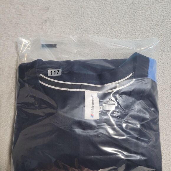 Puma BMW M Motorsport Shirt Mens Medium Blue Graphic Racing Short Sleeve - Picture 10 of 10